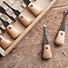 Flexcut Carving Tools Deluxe Palm Gouge Set FR405, Wood Crving Kit, Razor-Sharp 1095 High Carbon Steel Blade, Made in the USA