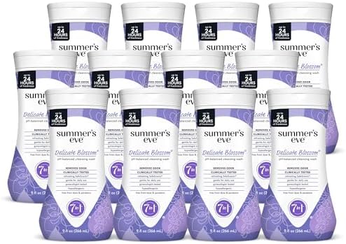 Summer's Eve All-Over Daily Feminine Wash, Delicate Blossom, 9 Fl Oz, 12 Pk