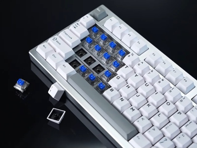 YUNZII AL75 ゲーミングキーボード ブルーグースイッチブラック Amazon | YUNZII AL75 75% ゲーミングキーボード フルアルミCNC