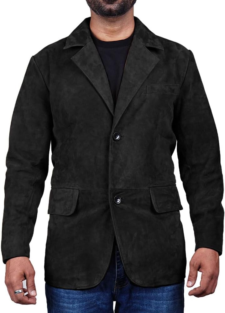 Suede Leather Blazer for Men Suede Sport Coat for Men Blazer Suede Leather Jacket Blazer Coat for Men