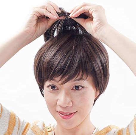 Amazon Co Jp 部分ウィッグ プチシリーズ トップ Bt01 ｈ12 明るい栗色 人毛100 少し気になるつむじ 分け目の白髪や円形脱毛 薄毛隠しに 簡単ボリュームアップに ブリーチしてメッシュに ウィッグ初心者に最適な手軽さ ライツフォル 服 ファッション小物