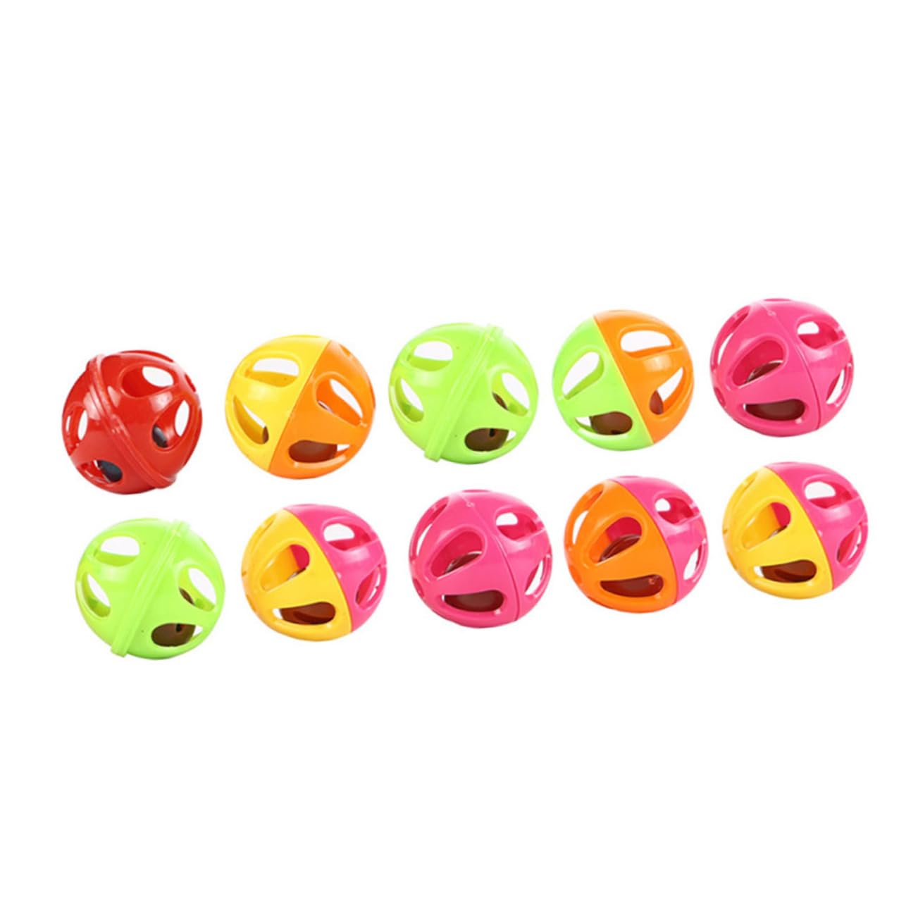 POPETPOP 100 Pz palla di campana palline di gatto con campanellini con campana all'interno cane che gioca a pallone gatto giocattolo giocattoli animale domestico palla