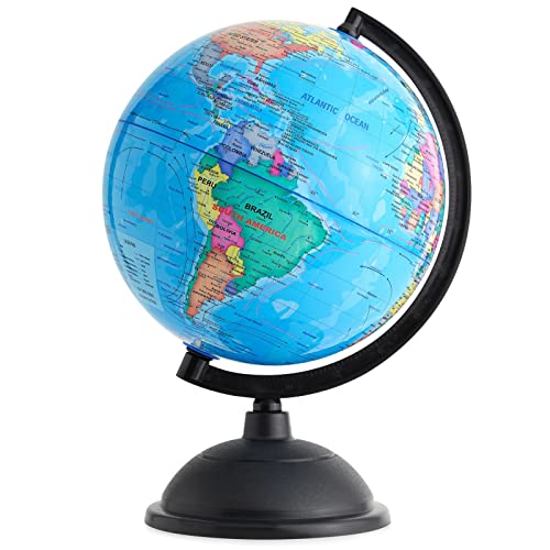 Juvale World Globe for Kids - 8-Inch, Multicolor with Plastic Stand -…