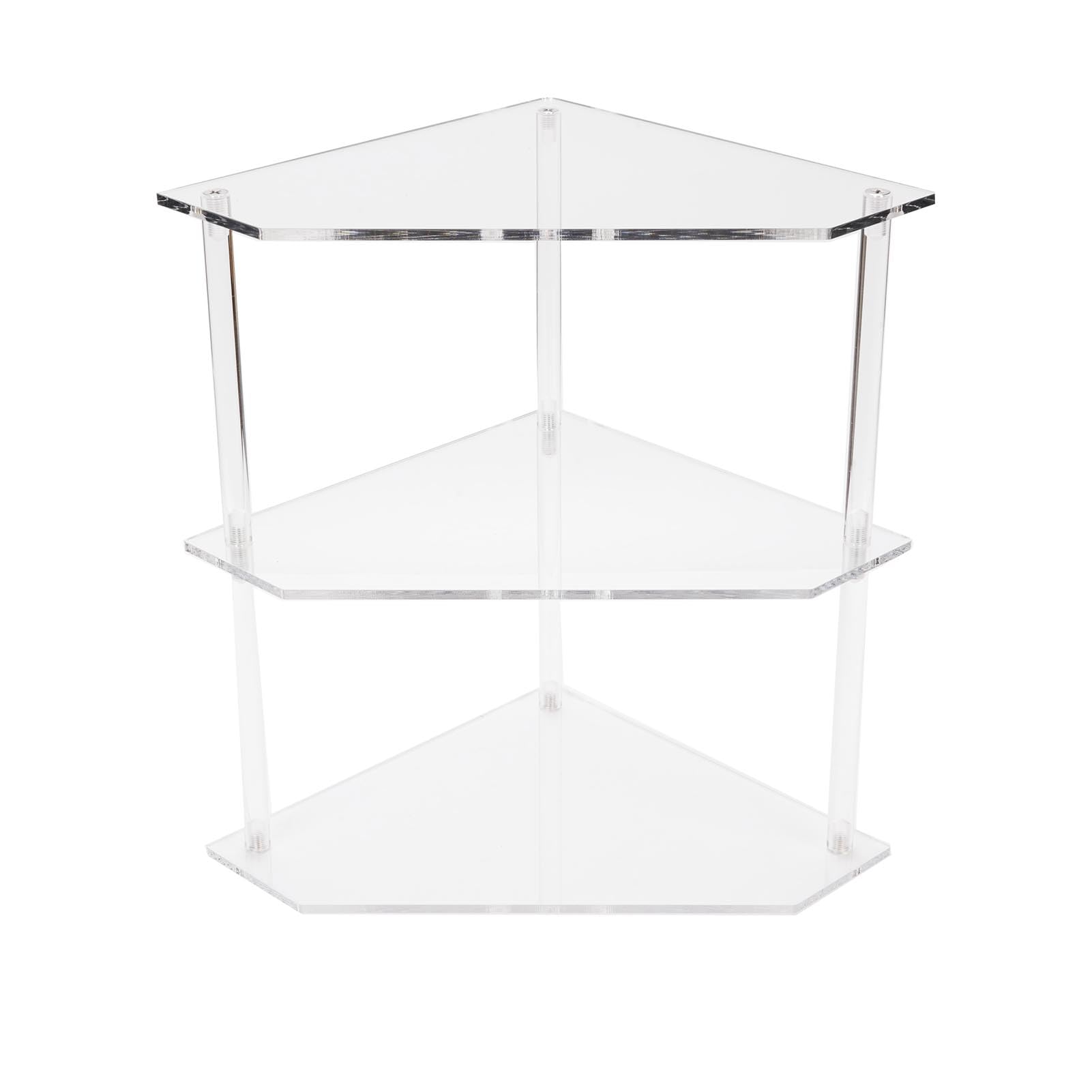 Table d'appoint triangulaire à 3 niveaux en acrylique pour meuble de chevet