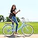 24/26 Inch Foldable Beach Cruiser Bike for Womens, 7 Speed Womens Bike with Basket and Coffee Cup, Commuting Bicycles for Women, Lightweight Complete Cruiser Bikes Bicycle for Ladies​​ Adults