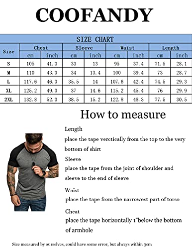 Coofandy Men's 2 Packs Muscle Gym T Shirt Fitted Workout Baseball Tee Shirts #TOP5