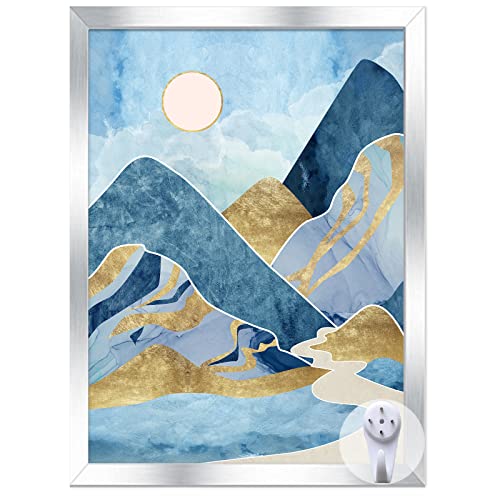 keibiubu Cornice portafoto in argento, 20 x 28 cm, per foto, poster, tela, certificati, documenti, orizzontalmente o verticalmente, alta trasparenza (dimensioni 20,3 x 28 cm)