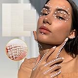 2800+ Pearl Nail Stickers 3D Self Adhesive Acrylic Nail Rhinestone Stickers Pearl Face Gems Stickers