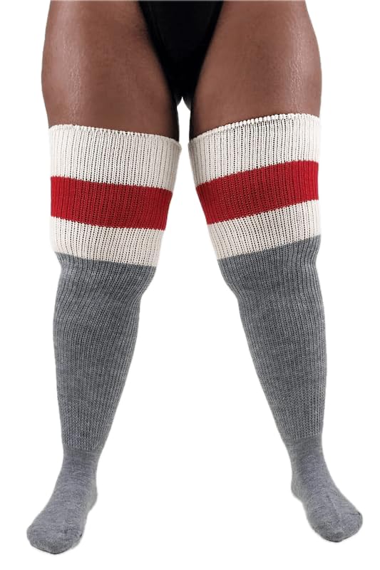 Image of Thunda Thighs Plus Size Thigh High Socks, Over the Knee High Boot Stockings Leg Warmers, Extra Long & Thick Socks
