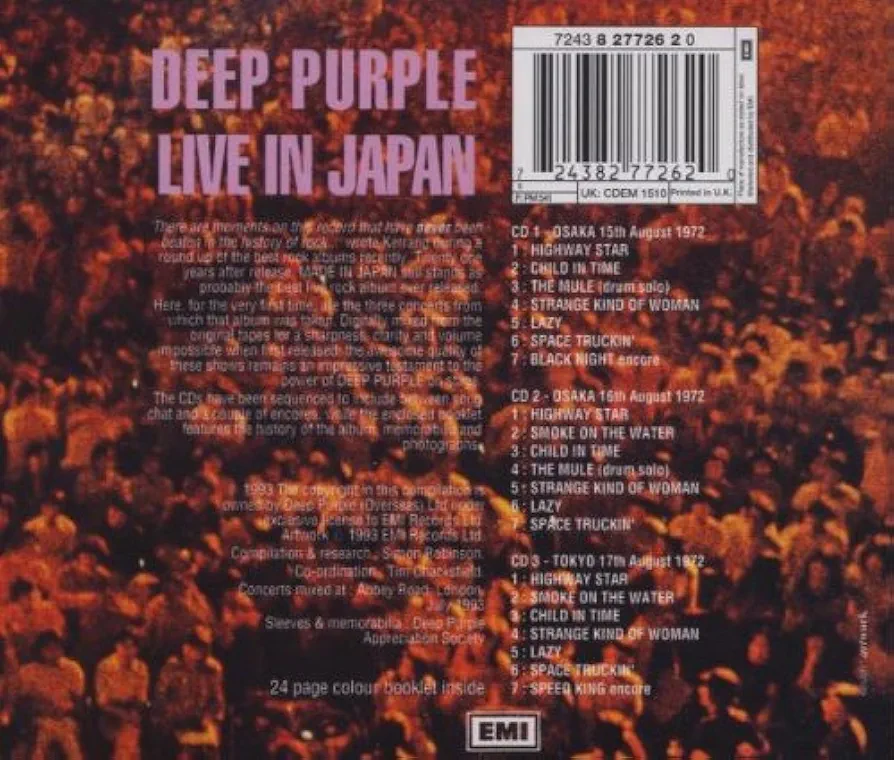 Live In Japan 1972: Amazon.de: Musik-CDs & Vinyl