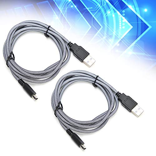 Image of ASHATA 2PCS Micro USB Charger Cord for 3DSXL 2DS, 1.5M PVC Host Micro USB Charging Cable for New 3DSXL 2DS