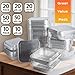 Ezsart 8x8 Aluminum Pans - 20 Pack Disposable Foil Pans, Aluminum Roasting Trays for Holiday Cooking, Parties Meal Prep, Storage, Heating and Baking
