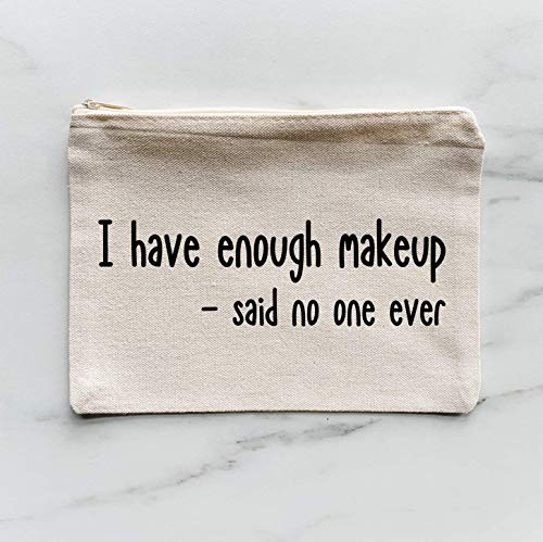 Might Be Makeup Might Be Snacks Large Zipper Canvas Makeup Cosmetics Bag Shefinds