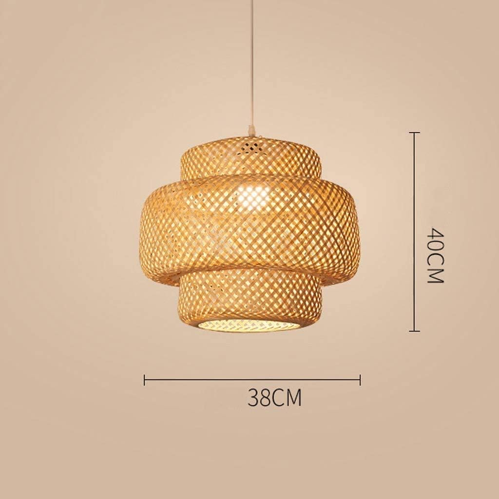 Bracket Light 1-Light Farmhouse Pendant Chandelier Farmhouse Wooden Hanging Island Lighting Fixture Retro Industrial for Kitchen Dining Room Bamboo Weaving Stainless Steel Bracket Light