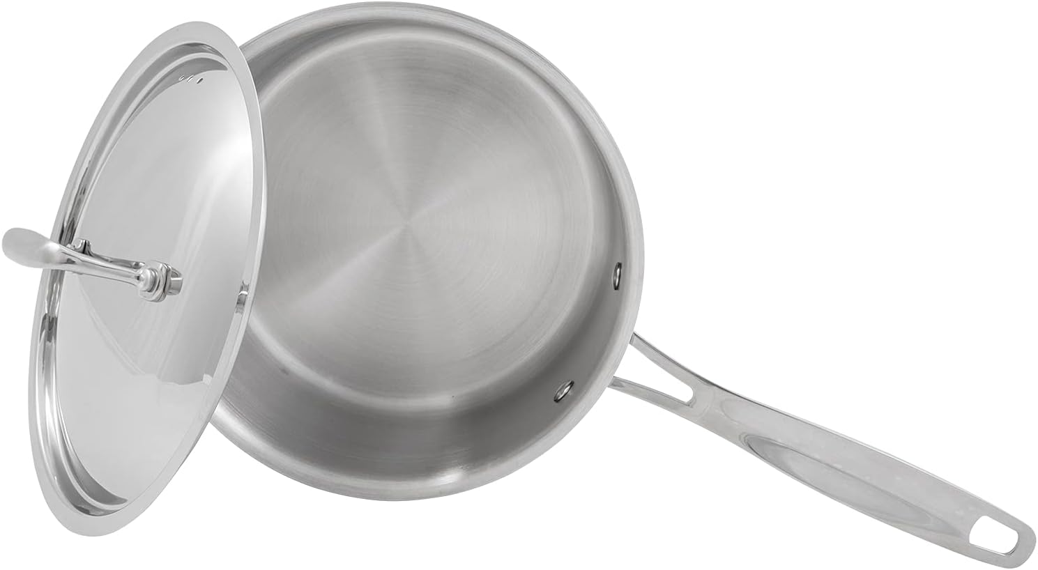 Nuwave Commercial 3-Quart Stainless Steel Saucepan with Vented Lid, Tri-Ply Construction, Premium 18/10 Stainless Steel