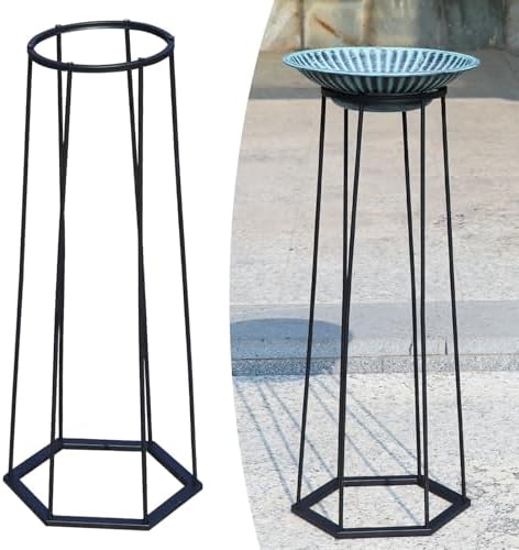 bird bath stand replacement that will transform your outdoor space 5 AIHAOKAN 28" High Multi-purpose Metal Birdbath Stands Flower Pot Stand Plant Stand, Suitable For Home Garden Indoor And Outdoor Bird Bath Stand.