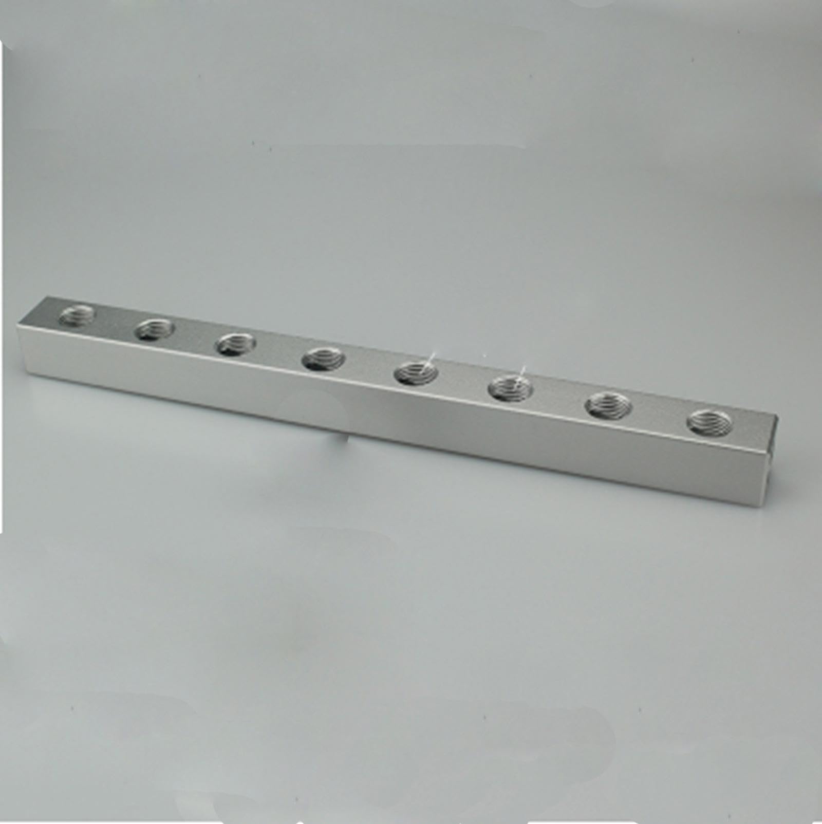 AARTERZZA 20x20mm 1/4" BSP 8 Ways Aluminum Pneumatic Fitting Manifold Block Splitter Air Water Gas Oil