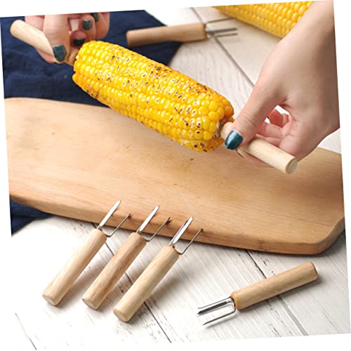 GANAZONO 8Pcs Garfo Espiga Alças Espiga Pegas Suporte De Algodão Doce Suporte De Milho Suporte De Mi
