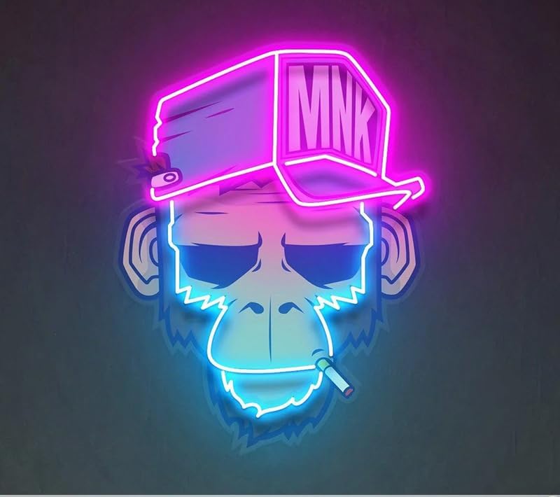 Smoking Gorilla Neon Signs Smoking Orangutan LED Neon Lights