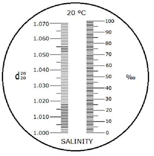 RÉFRACTOMÉTRE/Refractometer SEL DESITÉ & SALINITÉ R08