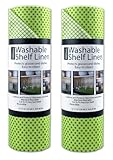 DII Non Adhesive Cut to Fit Machine Washable Shelf Liner Paper For Cabinets, Kitchen Shelves, Drawers,  Set of 2, 12 x 10