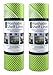 DII Kitchen Millennium Non Adhesive, Smooth Top, Cut to Fit and Washable Shelf or Refrigerator Liner Rolls, 12-Inch by 10-Feet, Green, Set of 2