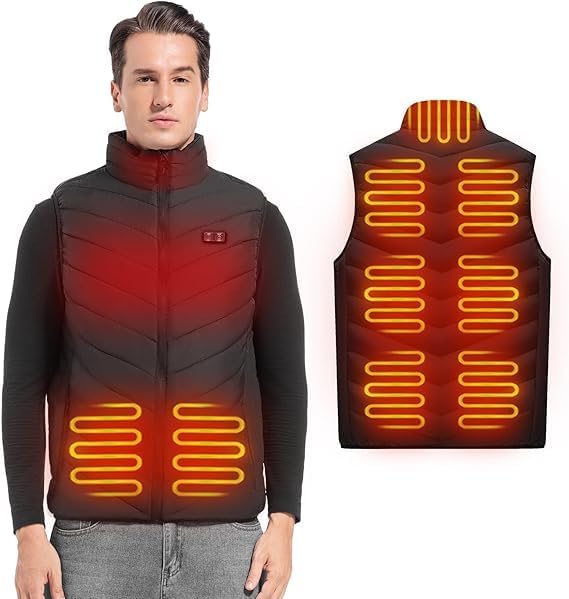 XINSONYUELL Heated Vest for Men Women: Electric Heating Vests in Winter (Battery Pack Not Included)