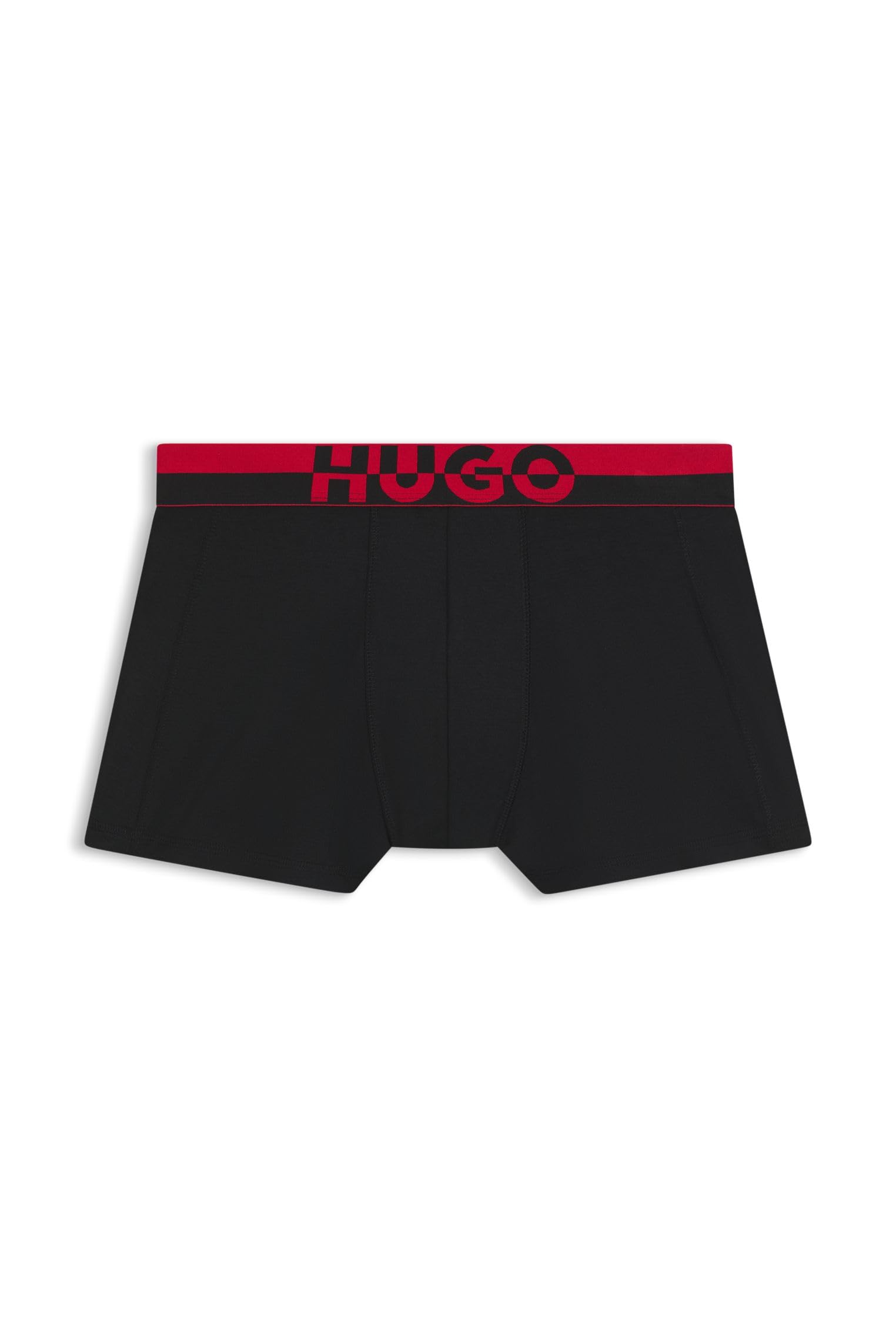 HUGO Herren Trunk TR. Split Logo Dreierpack eng anliegende Boxershorts mit kurzem Bein und Split-Logo am Bund