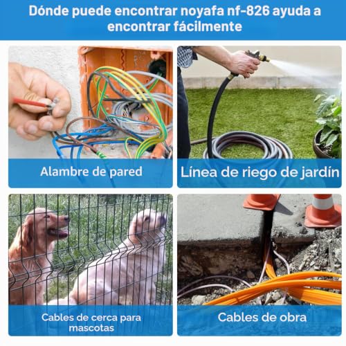 Miniatura 7 de Noyafa Nf-826 Detector De Cables Subterráneos - Localizador De Cables Y Líneas Eléctricas En Pared Y Tierra, Buscador De Cables Ocultos Para Electricidad Y Cableado