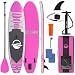 SereneLife Premium Inflatable Stand Up Paddle Board (6 Inches Thick) with SUP Accessories & Carry Bag | Wide Stance, Bottom Fin for Paddling, Surf Control, Non-Slip Deck | Youth & Adult Standing Boat