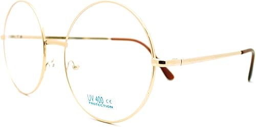 Miniatura 8 de Lentes transparentes con marco circular redondo súper extragrande