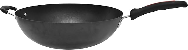 SQ Professional Ultimate Carbon Steel Non-Stick Wok Stir-fry Pan 34 cm