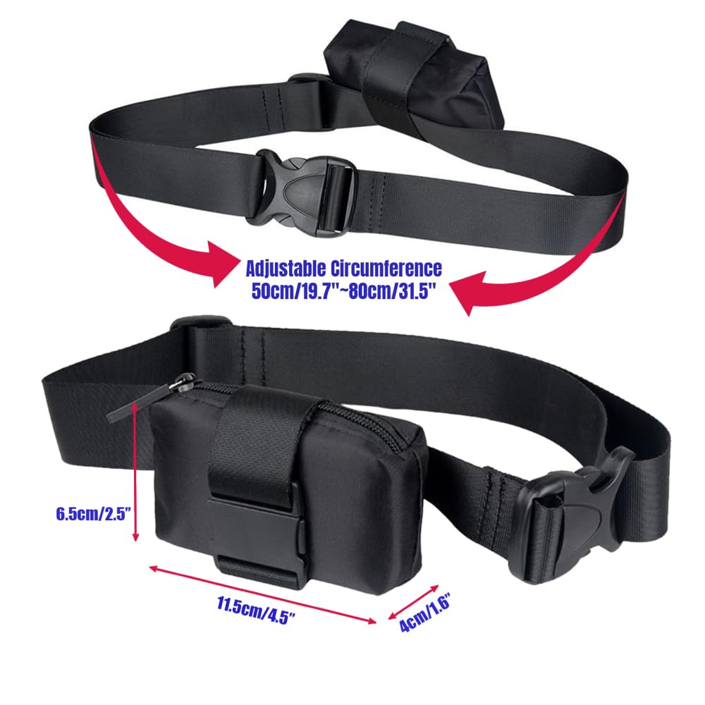 Pochette de Traqueur de Traction pour Chien,Sac de Transport pour Localisateur Animaux de Compagnie avec Sangle Réglable de 50 a 80cm pour Appareils de Localisation de Bétail(Localisateur Non Inclus)