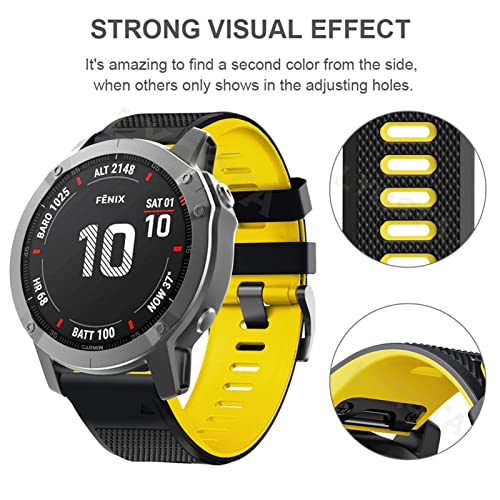 Bracelet montre Garmin Fenix 6X et Coros Vertix 2 en silicone doux anti-irritation 26mm - 5