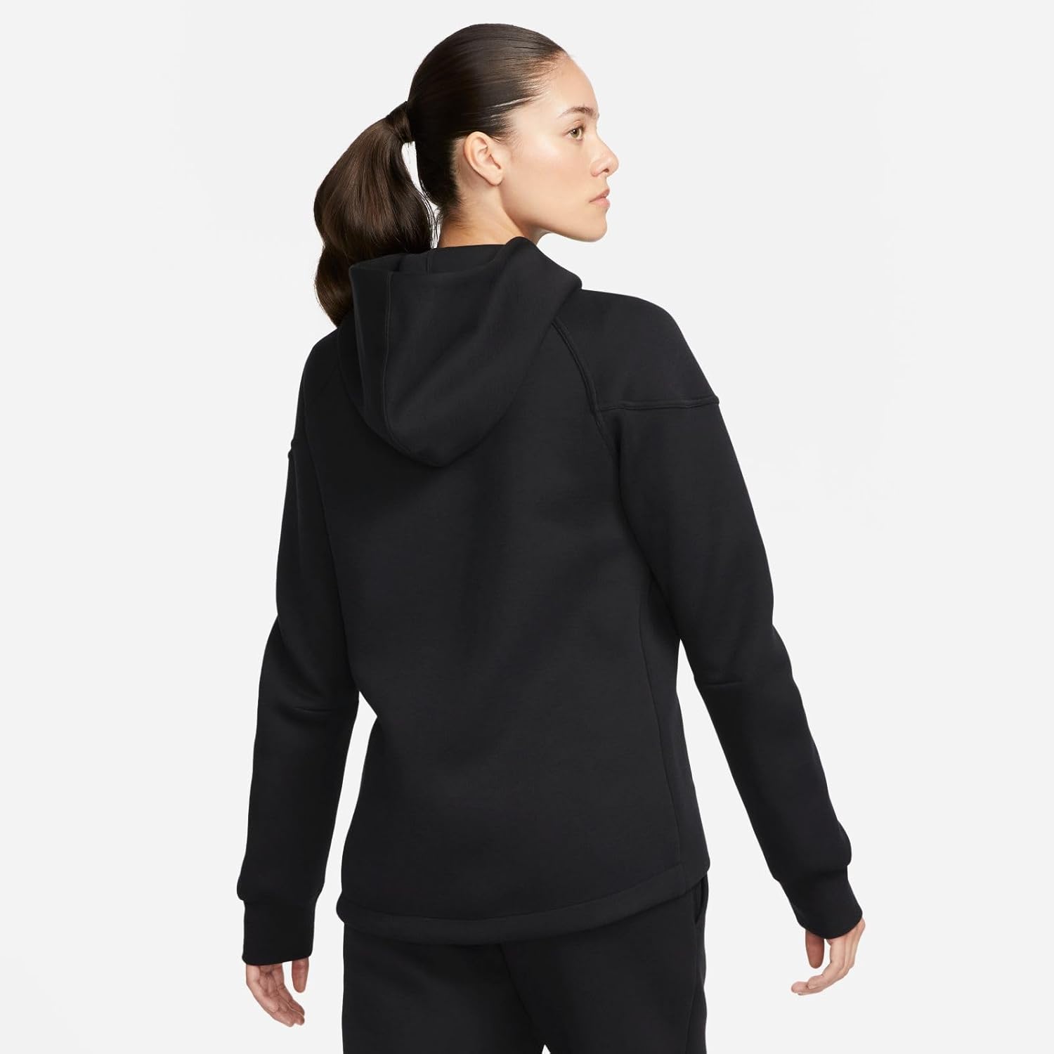 Nike Sportswear Tech Fleece Windrunner Women's Full-Zip Hoodie Size- Large Black/Black - Image 3