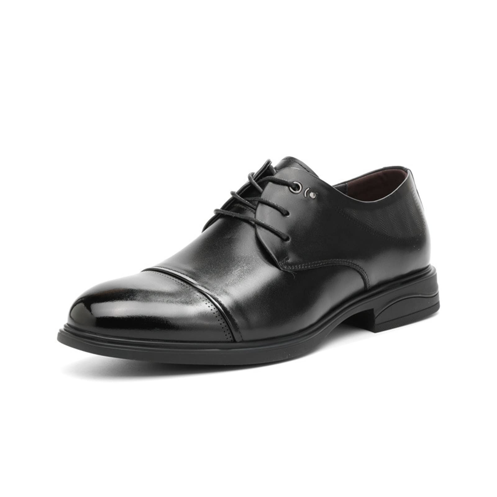 CARZE Scarpe da Lavoro da Uomo Scarpe da Uomo in Pelle Abiti da Cerimonia da Uomo Neri Scarpe comode da Uomo in Vera Pelle Scarpe Eleganti da Uomo(38)