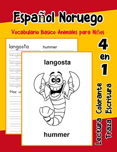 Español Noruego Vocabulario Basico Animales para Niños: Vocabulario en Espanol Noruego de preescolar kínder primer Segundo Tercero grado (Vocabulario animales para niños en español) (Spanish Edition)