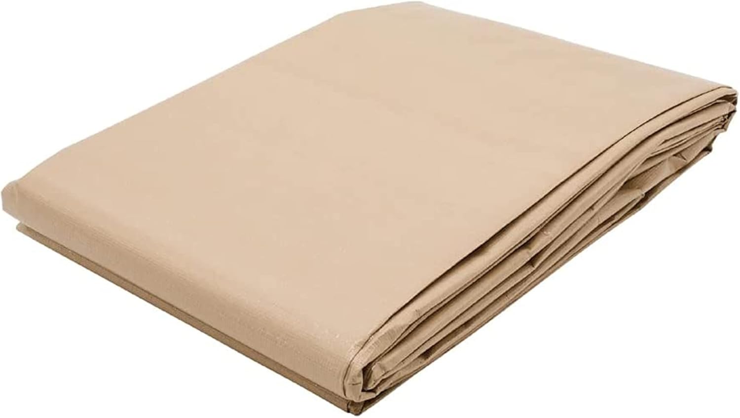 Tarps Now Waterproof Poly Tarps, 8' X 30' with Aluminum Grommets for Indoor and Outdoor- Multipurpose Heavy Duty Tarpaulin Sheet Cover for Canopy, Camping, Patio - Tan, (Actual Size 7'-6 X 29'-6)