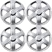 16 inch Hubcaps Best for 2009-2010 Toyota Matrix - (Set of 4) Wheel Covers 16in Hub Caps SIlver Rim Cover - Car Accessories for 16 inch Wheels - Snap On Hubcap, Auto Tire Replacement Exterior Cap)