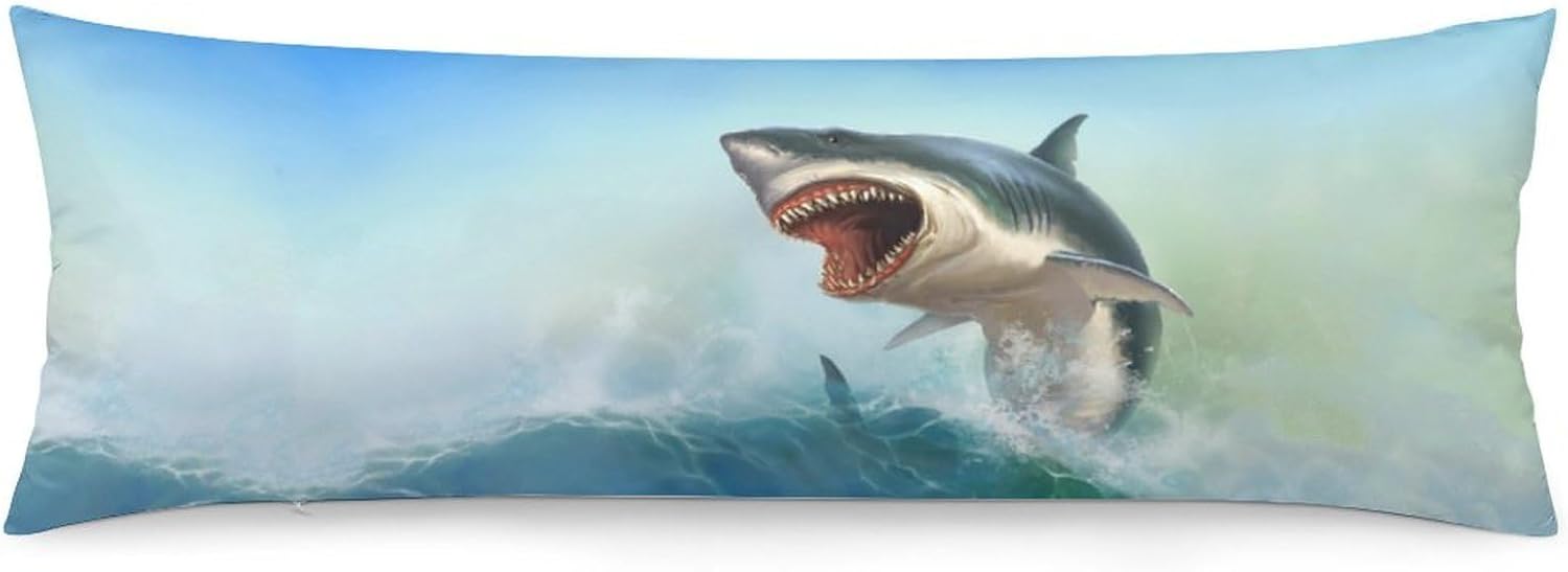 Sea Turtle Body Pillow Cover Marine Animals Pillowcase with Zipper | Nautical Coastal Ocean Turtle Decorative Rectangle Pillow Case Farmhouse Cushion Cover for bed couch , 20x54 Inch