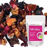 Wild Cherry Hibiscus Herbal Fruit Tea - Caffeine Free Loose Leaf Bulk Herbs and Fruit - 1 Pound (16