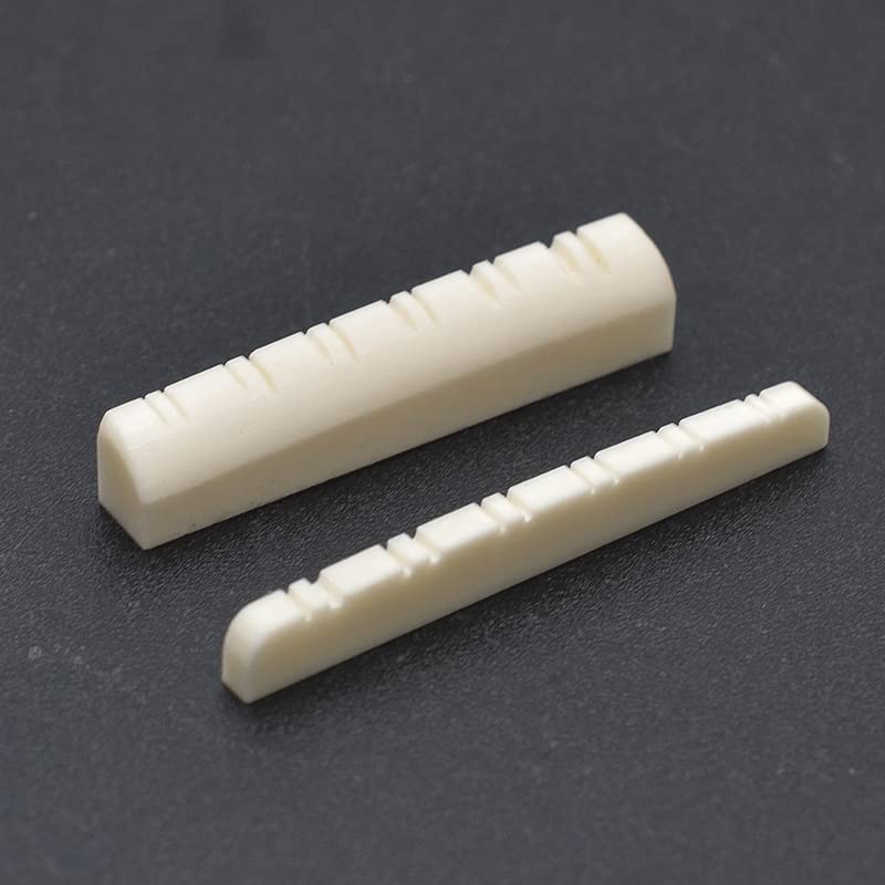 Dadi per Chitarra a 12 Corde in Vero Osso Scanalato, per Chitarra Elettrica, 43 X 6 X 8,5 Mm o 48 X 3 X 5,5 Mm, Accessori per Chitarra Elettrica, 100 Pezzi/43 * 6 * 8.5Mm 100Pcs