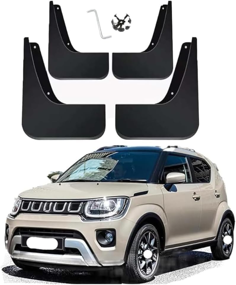 WITH001 4Pcs Car Mud Flaps for 2020 Suzuki Ignis II (Facelift 2020), Wheel Splash Guards Fenders Waterproof Mudflaps Car External Protection Accessories