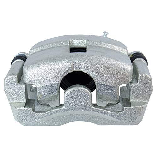Image of TRQ Front Brake Caliper Set Zinc Coated Brackets Hardware Compatible with 2001-2010 Chrysler PT Cruiser