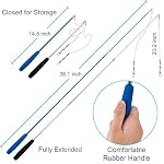 JIARON Cat Toys Feather Toy, 2PCS Retractable Wand and 10PCS Replacement Teaser with Bell Refills, Interactive Catcher and Funny Exercise for Kitten. - Image 2