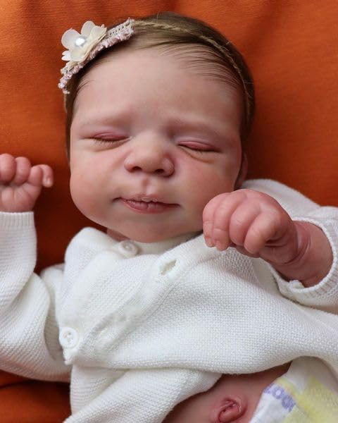 Miniatura 4 de Anano Muñeca Reborn Baby Girl Pascale de 18 pulgadas de cuerpo completo de vinilo de silicona con peso Reborn para niños pequeños que se ven como