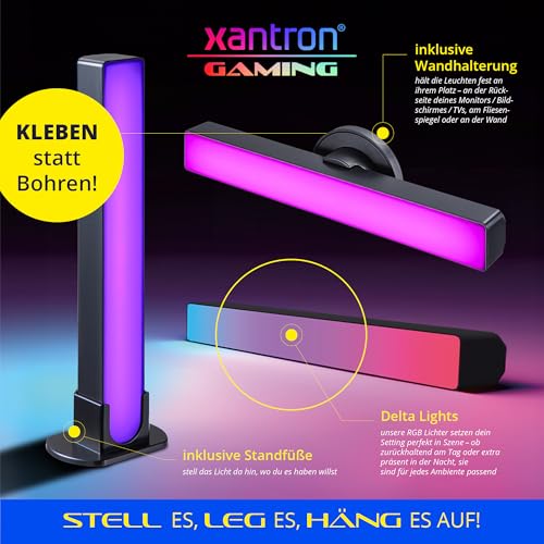 Xantron® Gaming LED Beleuchtung Musik & TV Kompatibel RGB Light Bar Ambilight Alexa App Steuerbar