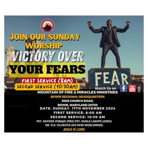 SUNDAY WORSHIP SERVICE: VICTORY OVER YOUR FEARS
