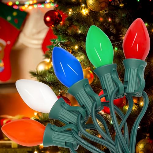 Couah 2 Pack 50 Ft C7 Christmas String Lights