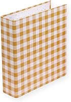 Vista 11 de Craftelier - Álbum de cartón forrado con patrón de rayas (6" x 8") Sistema de 2 anillos en D metálicos dorados Cubiertas duras y resistentes